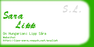 sara lipp business card