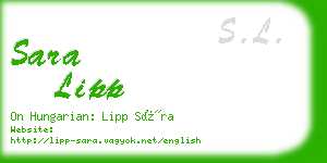 sara lipp business card